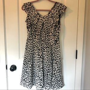 Black & white leopard print dress